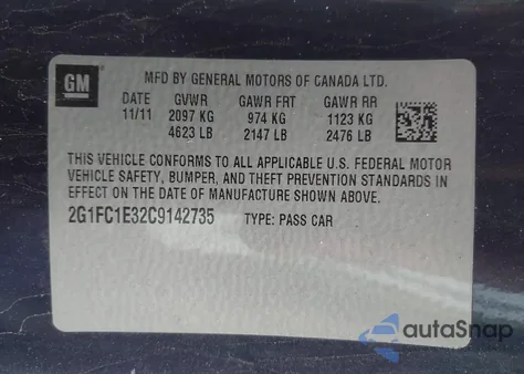 2012 Chevrolet Camaro 2Lt z USA, uszkodzony, nr VIN 2G1FC1E32C9142735